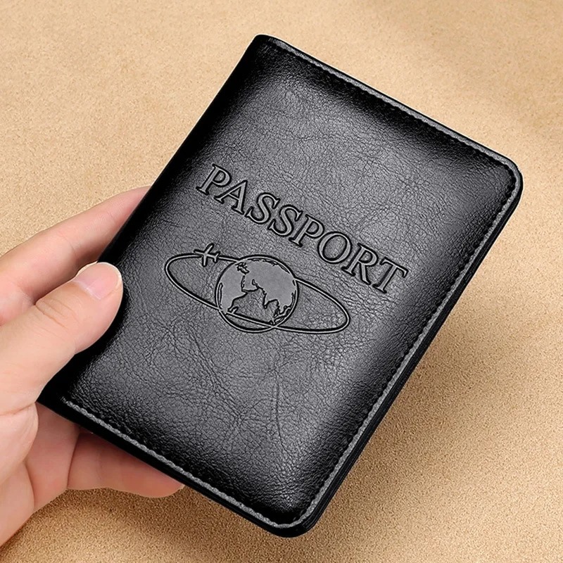 Travel Accessories Wallet - Unisex Hakiki Deri Pasaport Kapağı RFID
