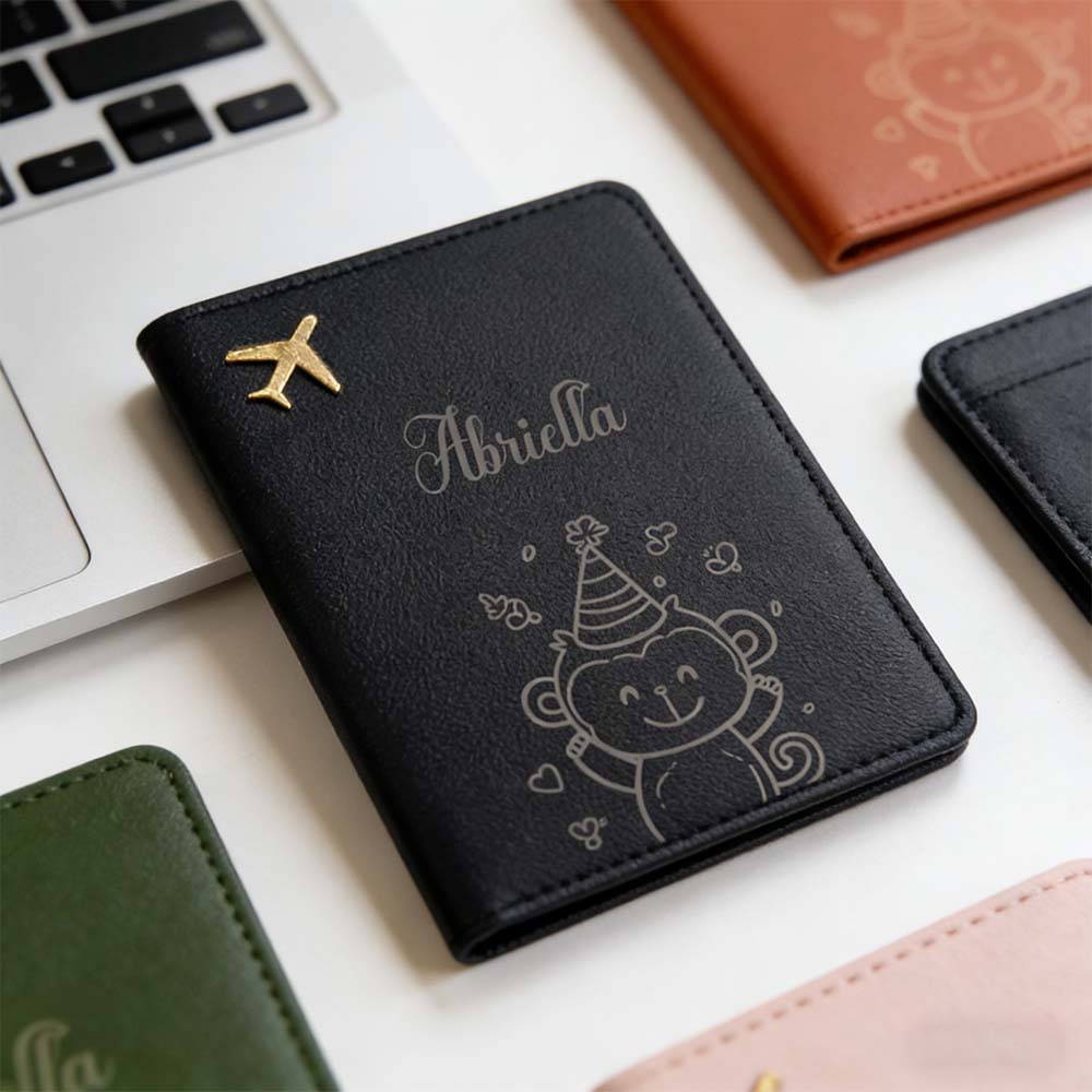 Travel Accessories Rfid - 1 adet Kişiselleştirilmiş İsimli Pasaport Kapağı