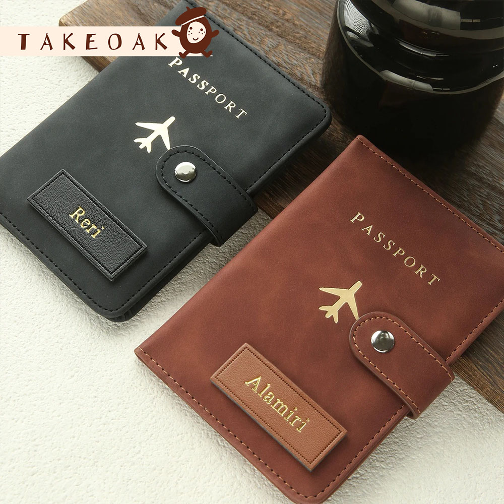 Travel Accessories Hong Kong - Takeoak Kişiselleştirilmiş İsimli Pasaport Kılıfı, Kredi