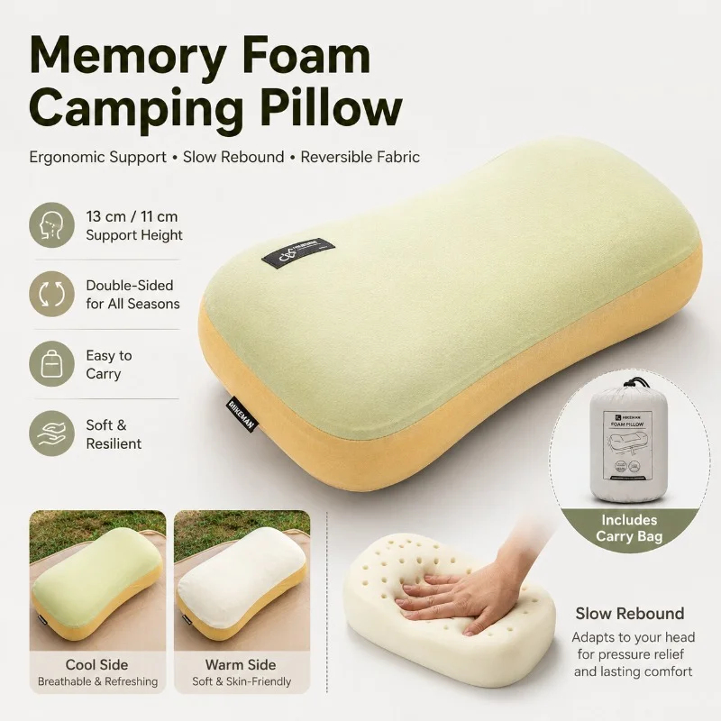Neck Pillow Memory Foam - Ultra Hafif Taşınabilir Yastık Hafızalı Köpük