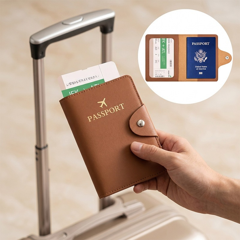 Travel Accessories Wallet - Moda Tasarımlı, PU Deri Pasaport Kılıfı,