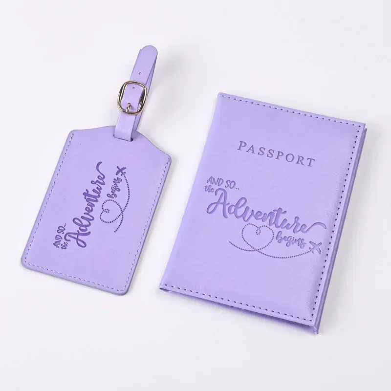 Travel Accessories Wallet - Yeni Mor PU Deri Pasaport Tutucu