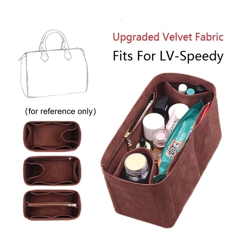 Travel Accessories Lv - Kadife Ekleme çanta düzenleyici LV Speedy